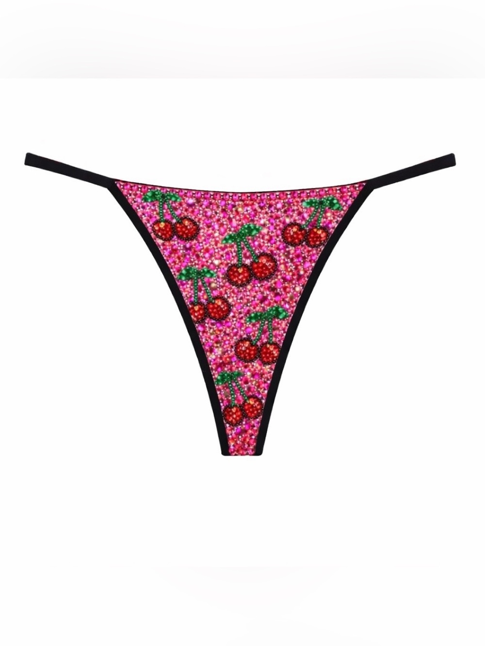 Cherry Design Crystal Rhinestone Pantie Choose Style & Size XS-3X New